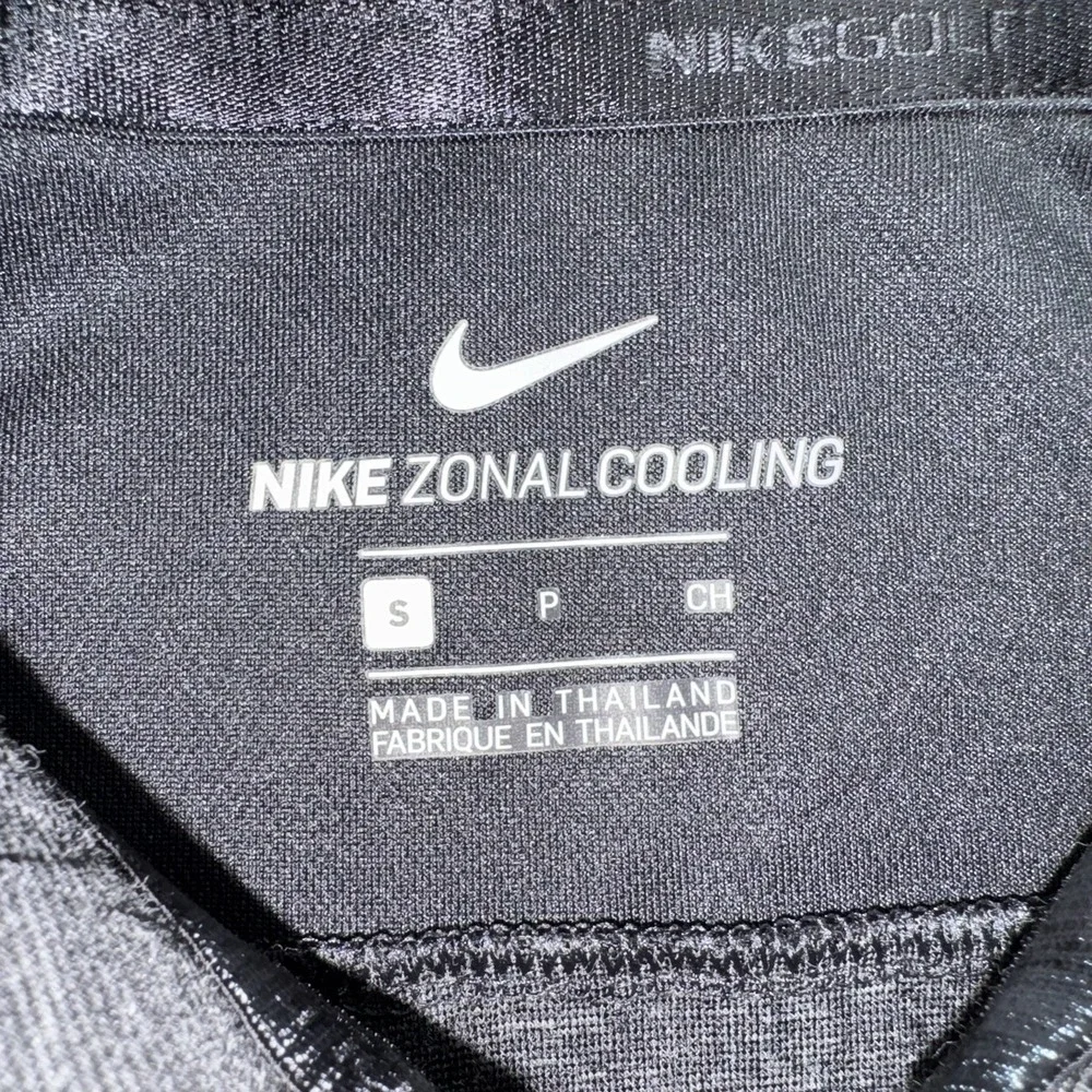 Nike‎ Zonal Cooling Dri-Fit Black Gray Activewear Golf Shirt Women's Size Small